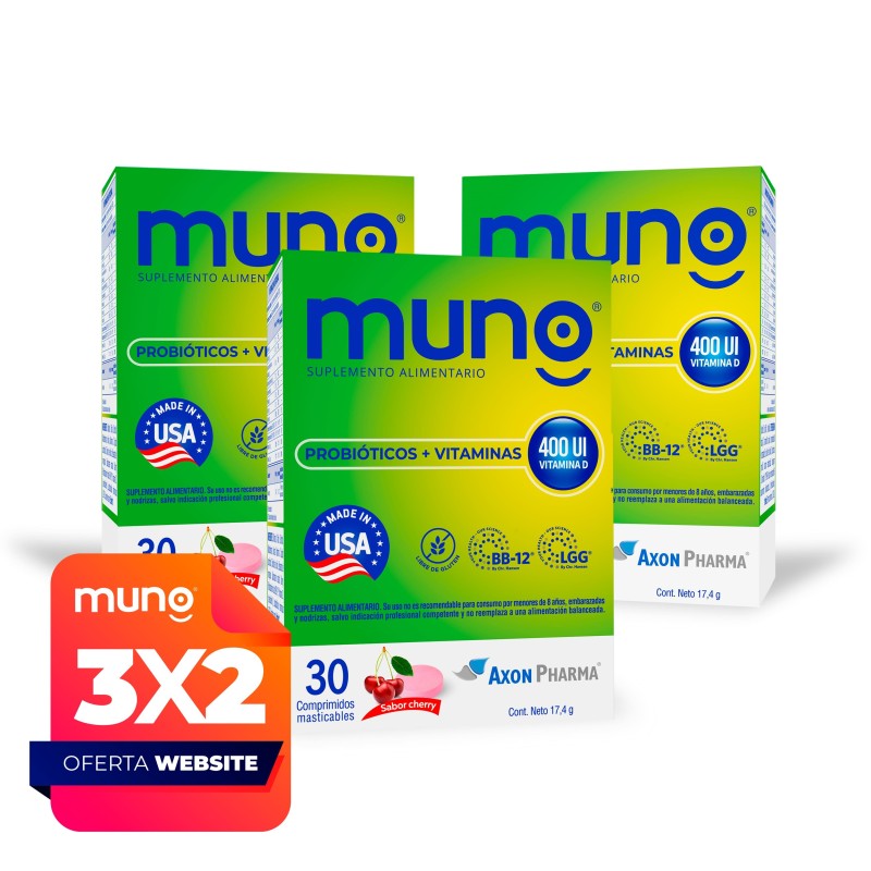 PACK 3x 2 MUNO COMPRIMIDOS